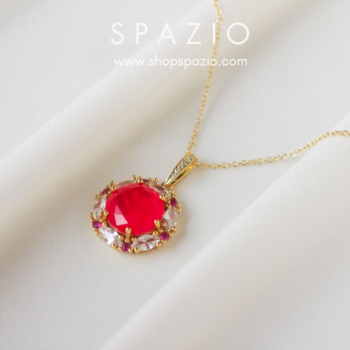 18 K Gold Plated Sunset Bloom Pendant