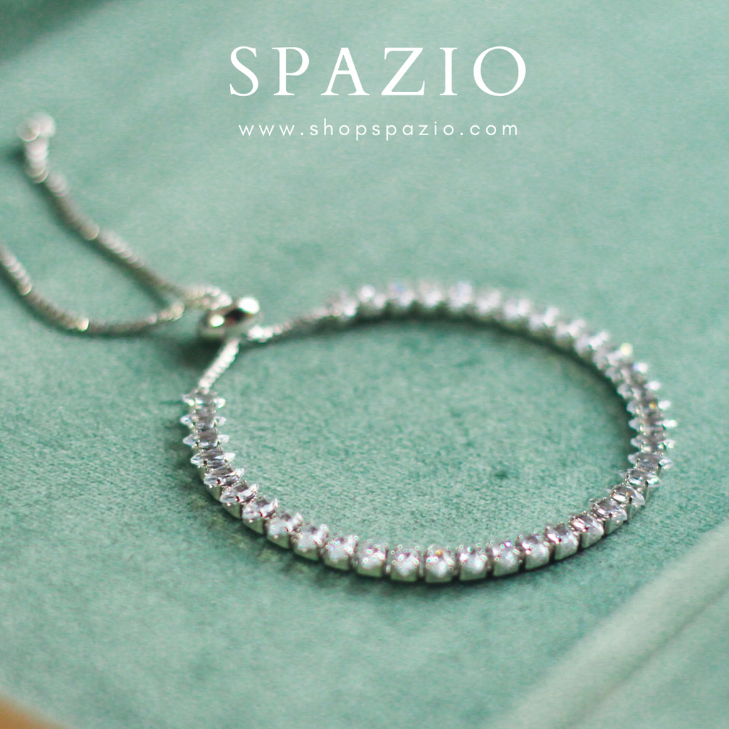 Diamond Cut Adjustable Bracelet-Silver