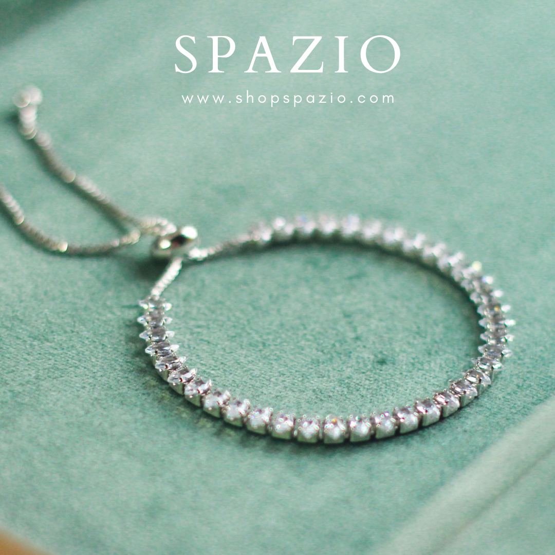 Diamond Cut Adjustable Bracelet-Silver