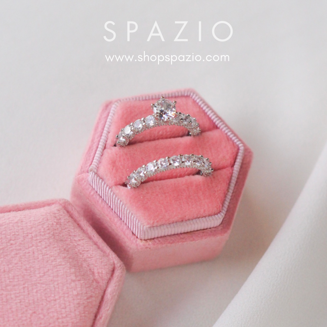 Silver Shimmer Rings Set