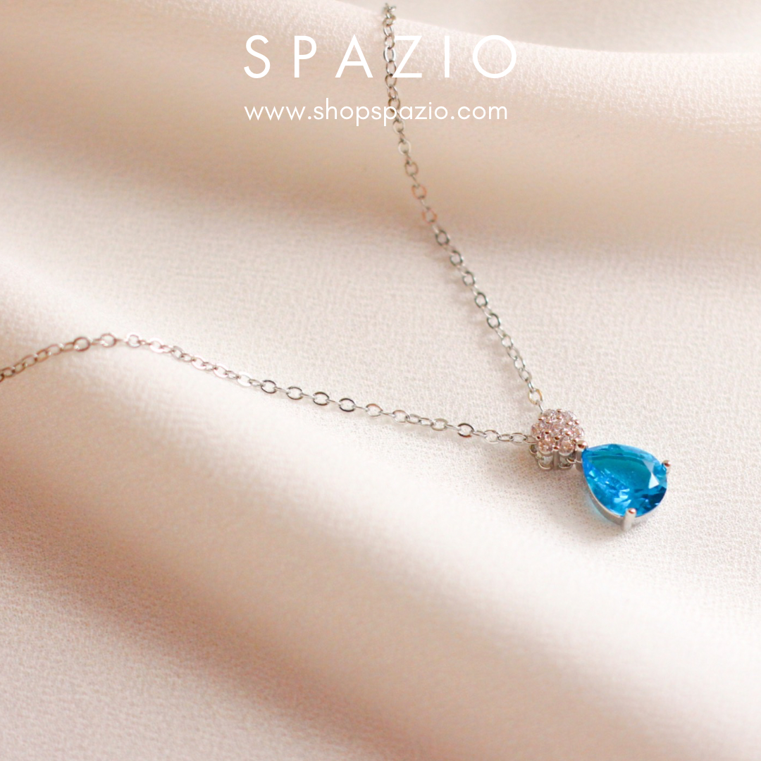 Radiant Sea Zircon Necklace