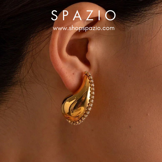 Paula Chunky Earrings-18 K GOLD PLATED