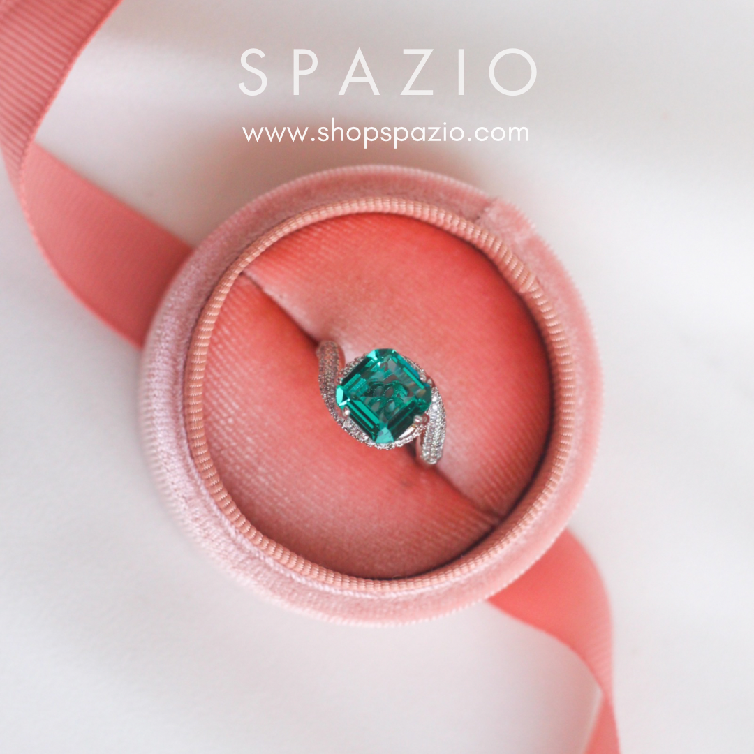 Teal Essence Ring-Adjustable