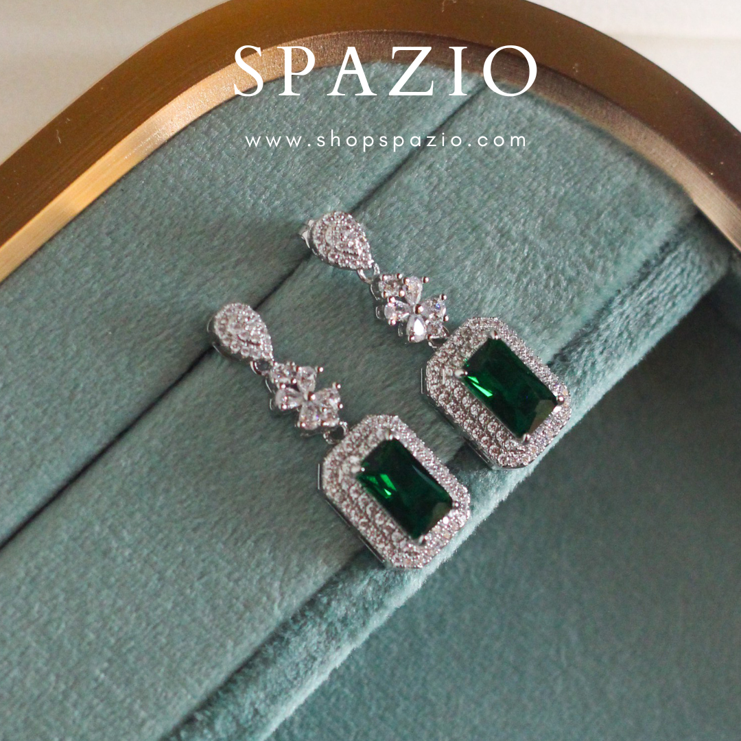 Verdant Drop Emerald Earrings