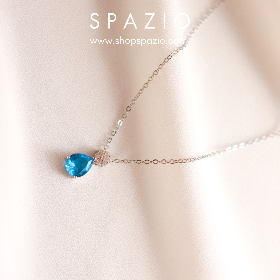 Radiant Sea Zircon Necklace