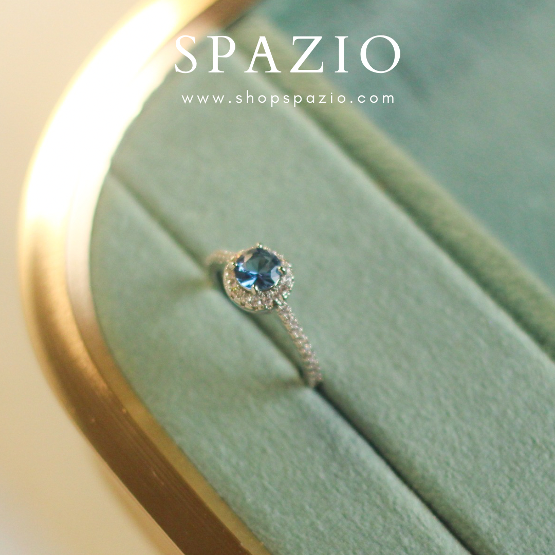 Zinc Blue Whisper Ring