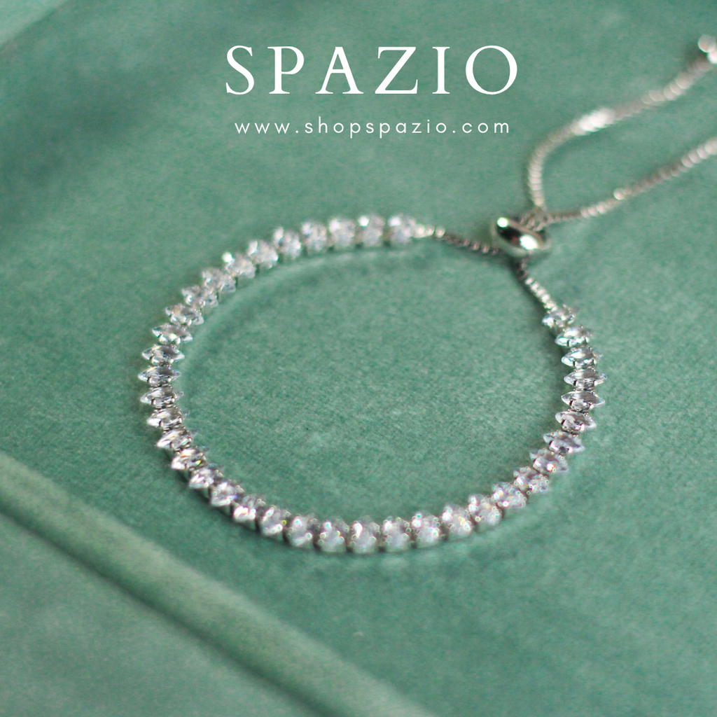 Diamond Cut Adjustable Bracelet-Silver