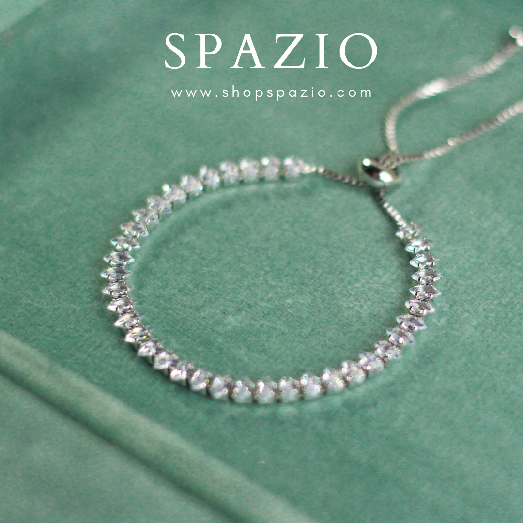 Diamond Cut Adjustable Bracelet-Silver