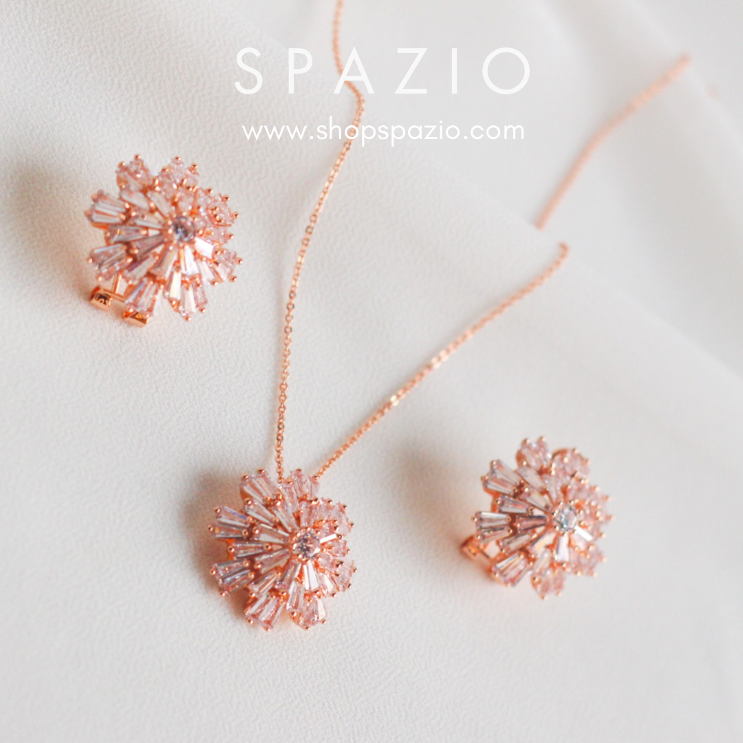 Radiant Rose Necklace Set