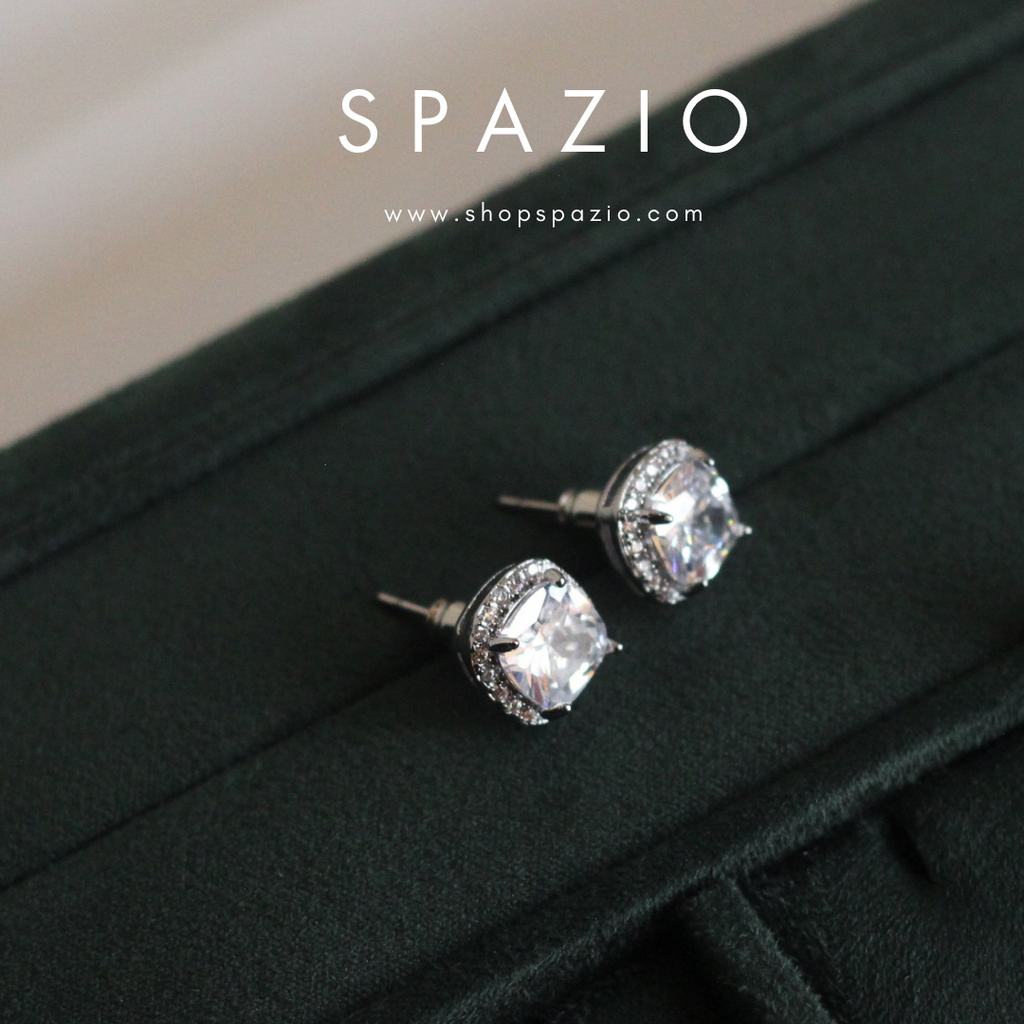 Silver Sparkle Studs