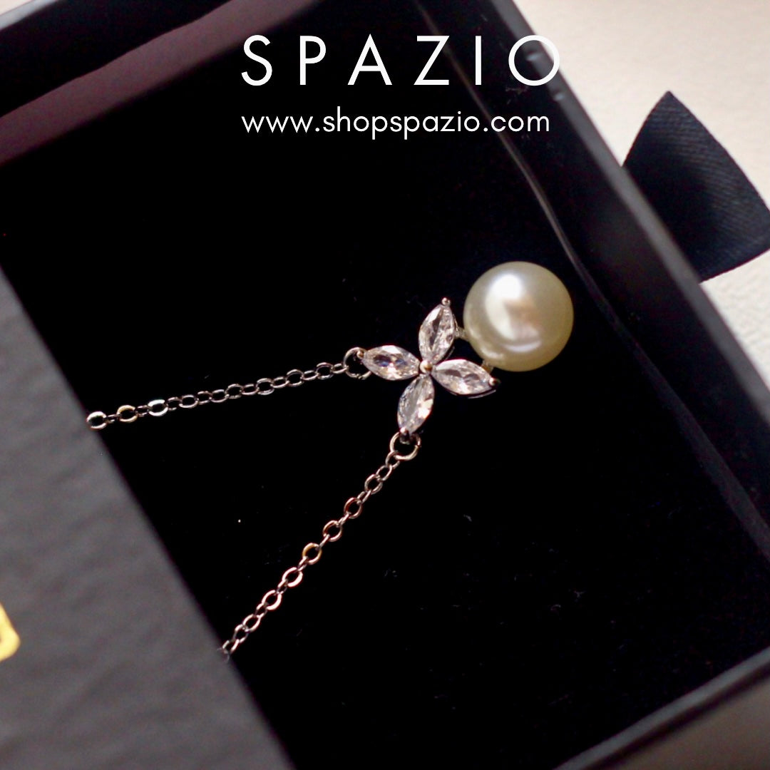 Celestial Sparkle Pearl Necklace