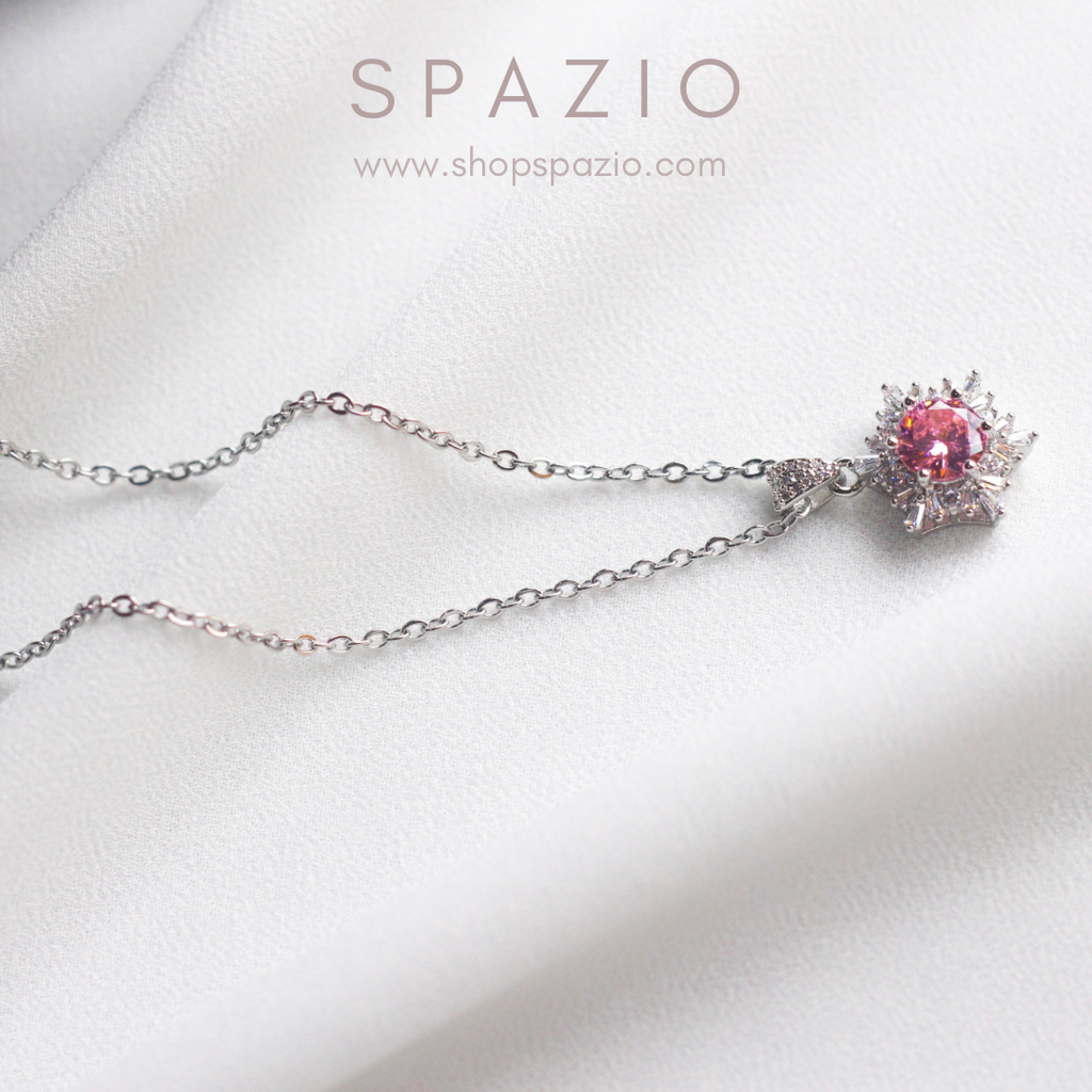 Pink Frost Pendant Necklace