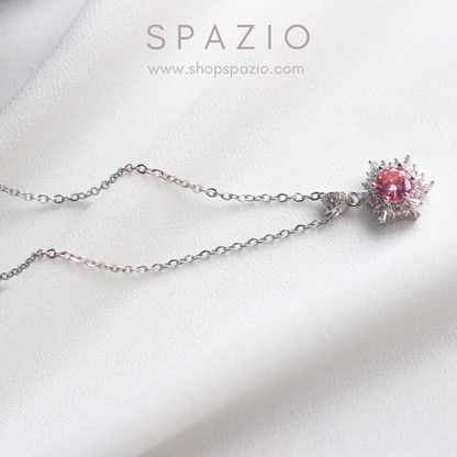 Pink Frost Pendant Necklace