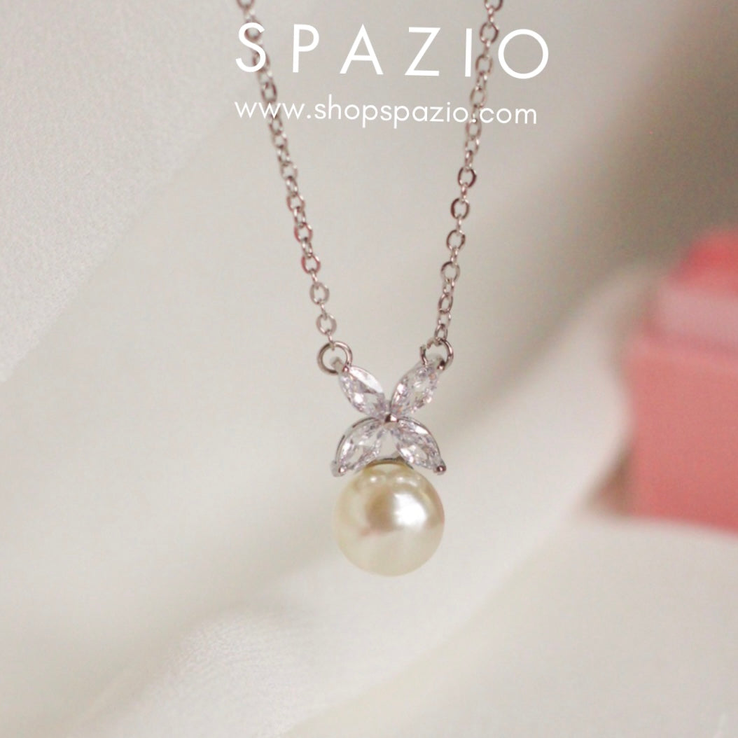 Celestial Sparkle Pearl Necklace