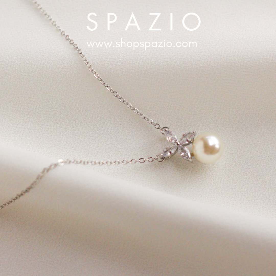 Celestial Sparkle Pearl Necklace