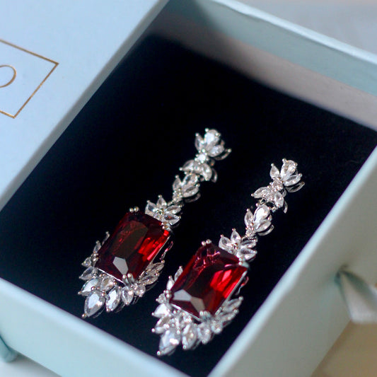 Royal CZ Drop Earrings