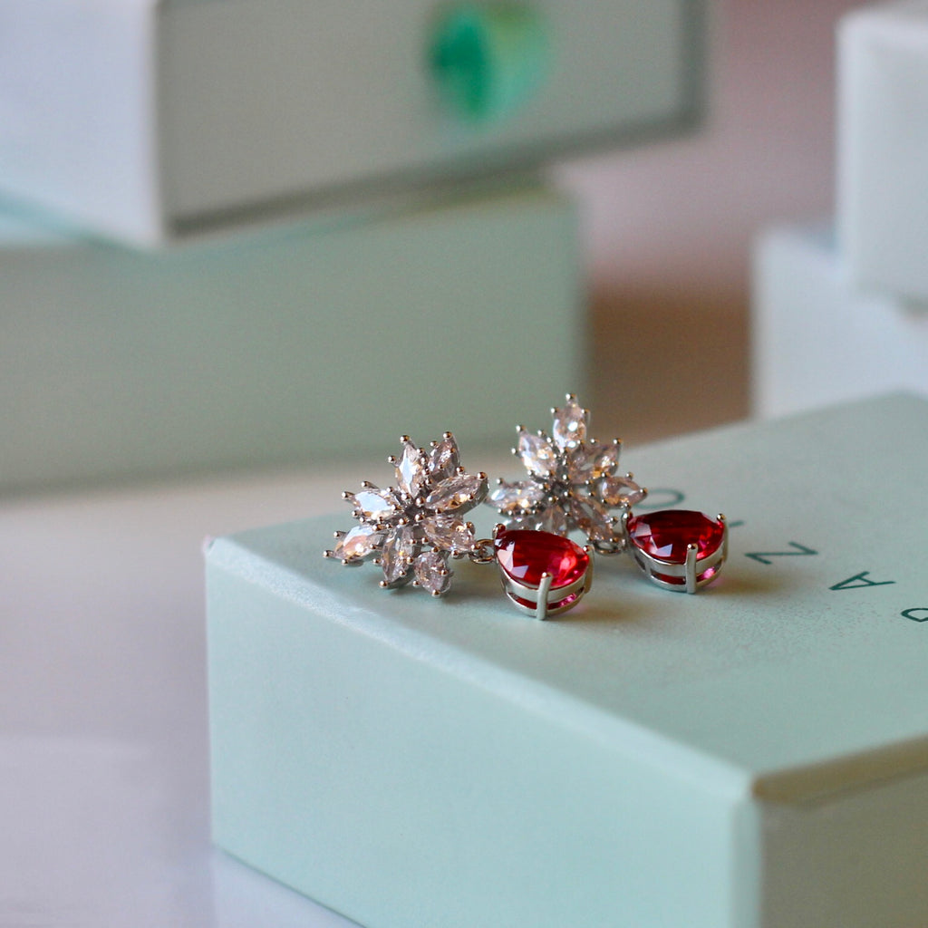 Orchid Ruby Earrings