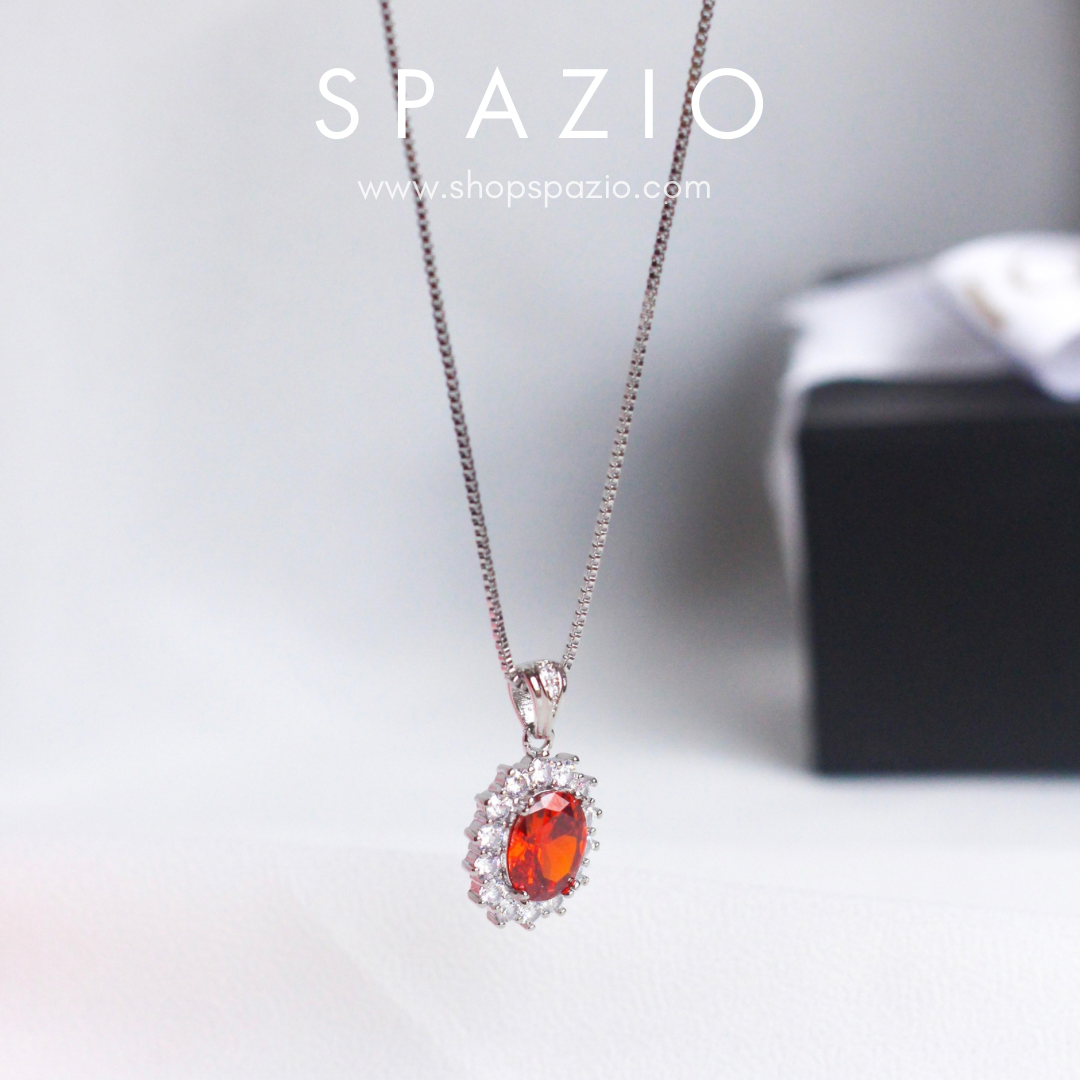 Deep Elegance Maroon Necklace