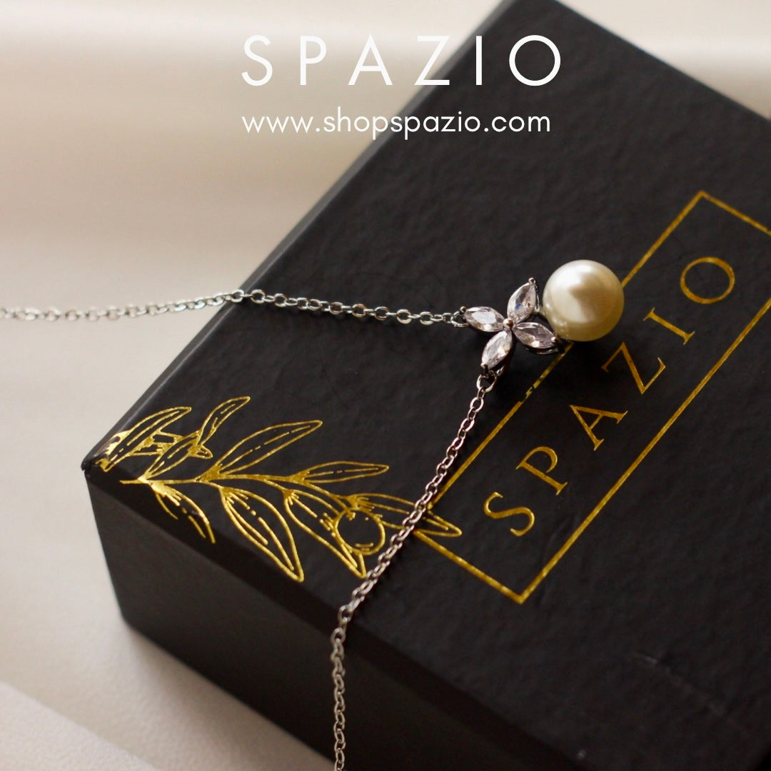 Celestial Sparkle Pearl Necklace