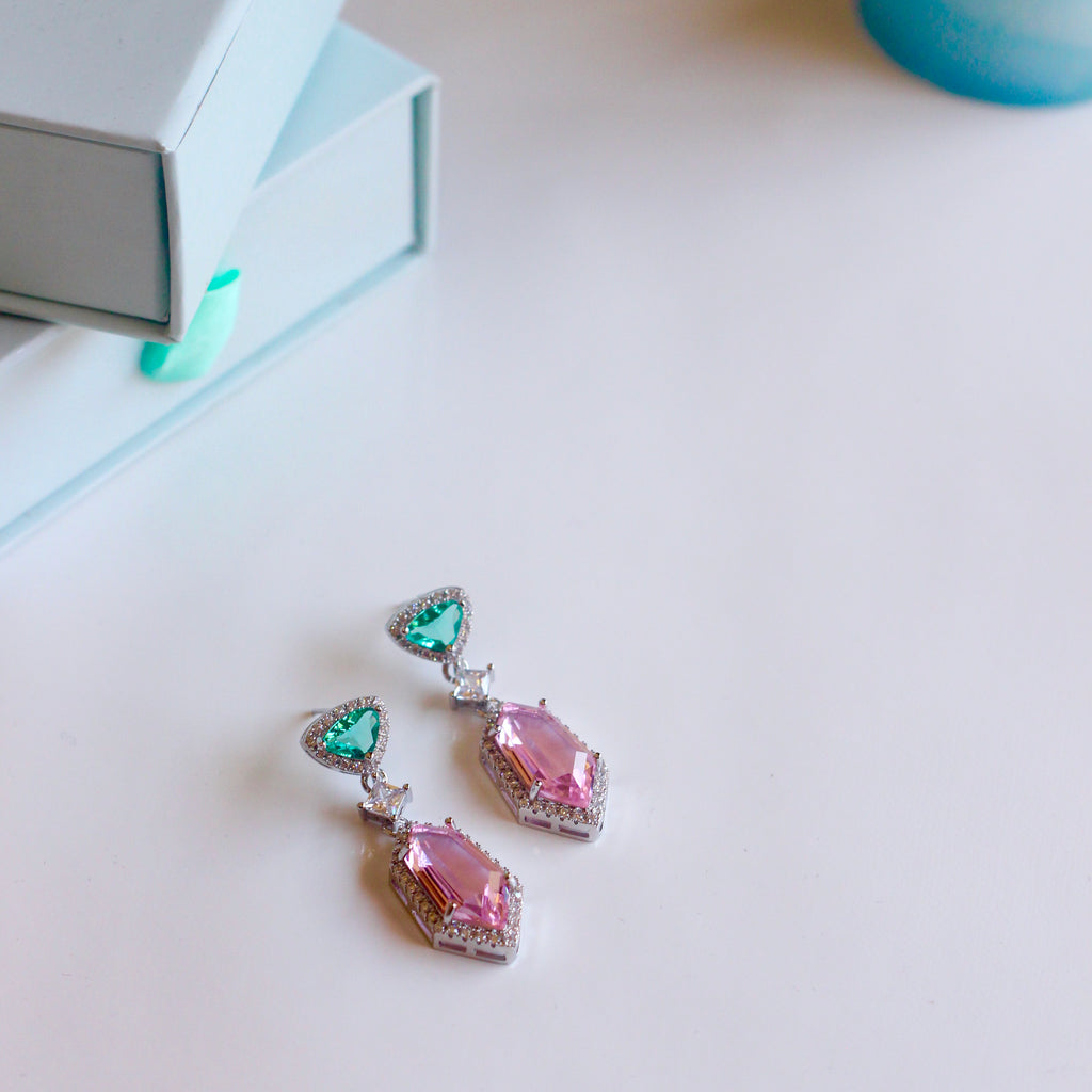 Pink Glimmer Earrings
