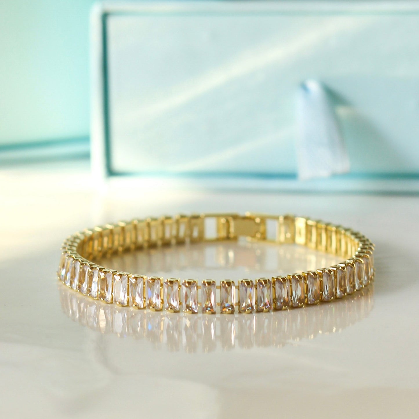 Iced out Zircon Bracelet-Gold