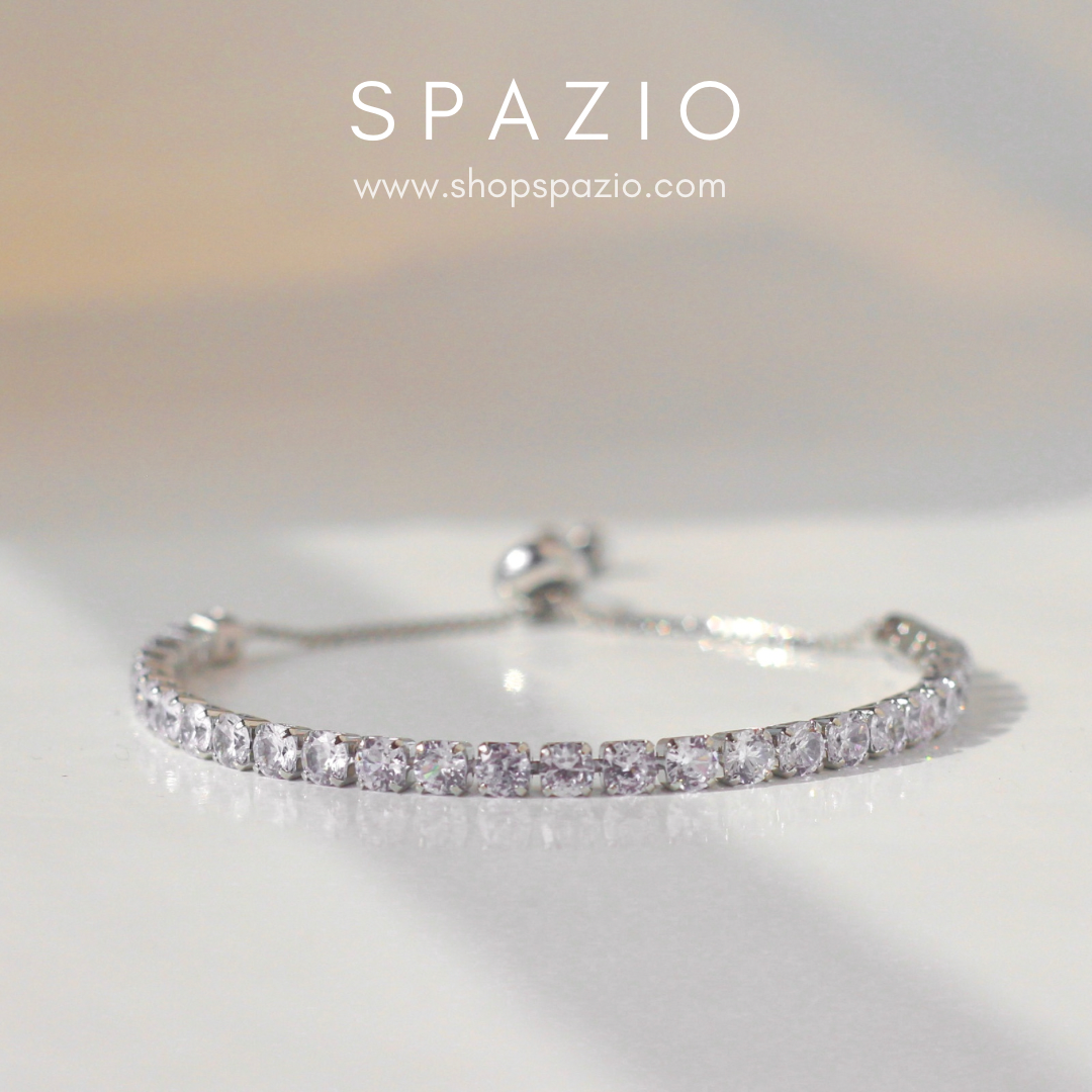 Adjustable Tennis Bracelet-Silver